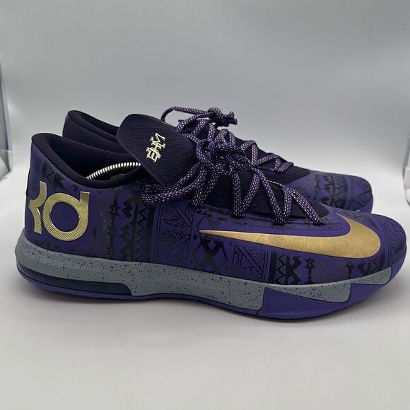 DS Men\'s Nike KD‎ VI BHM \'Black History Month\' Sz 14/EUR 48.5 [646742 500] main image 4